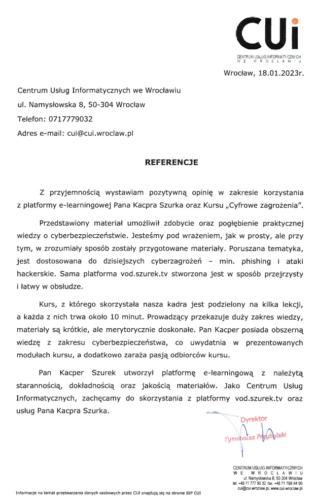 Centrum Usług Informatycznych we Wrocławiu