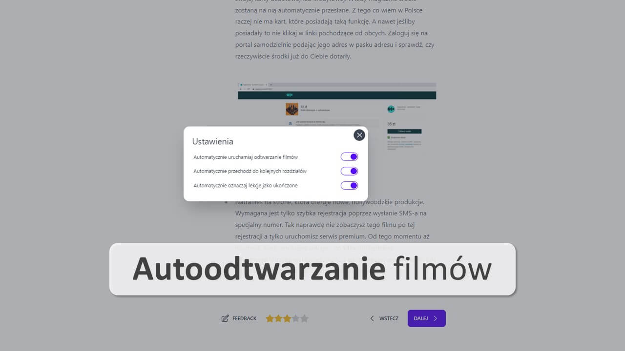 Autoodtwarzanie filmów